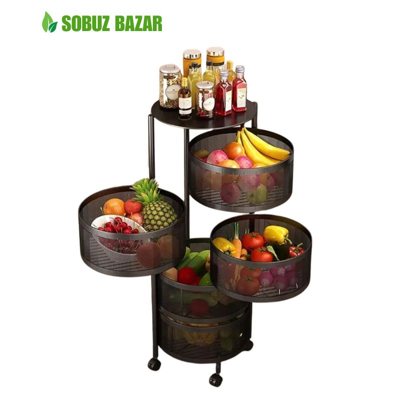 Kitchen Rotating Multi Layer Rack